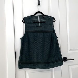 Banana Republic forest green blouse